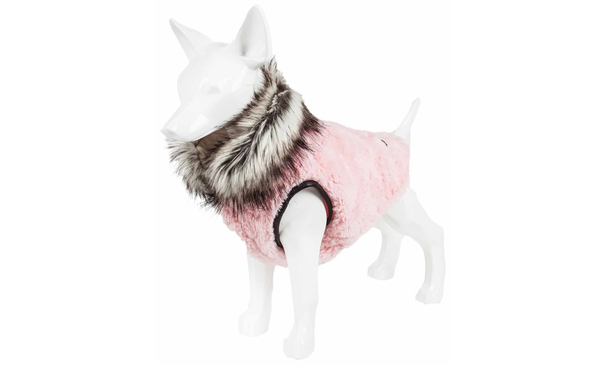 Image 7: Pet Life Luxe Faux Mink Fur Dog Coat. Multiple Styles Available.