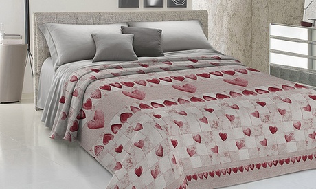 Copriletto in cotone Patchwork Made in Italy, disponibile in 3 dimensioni e 4 colori