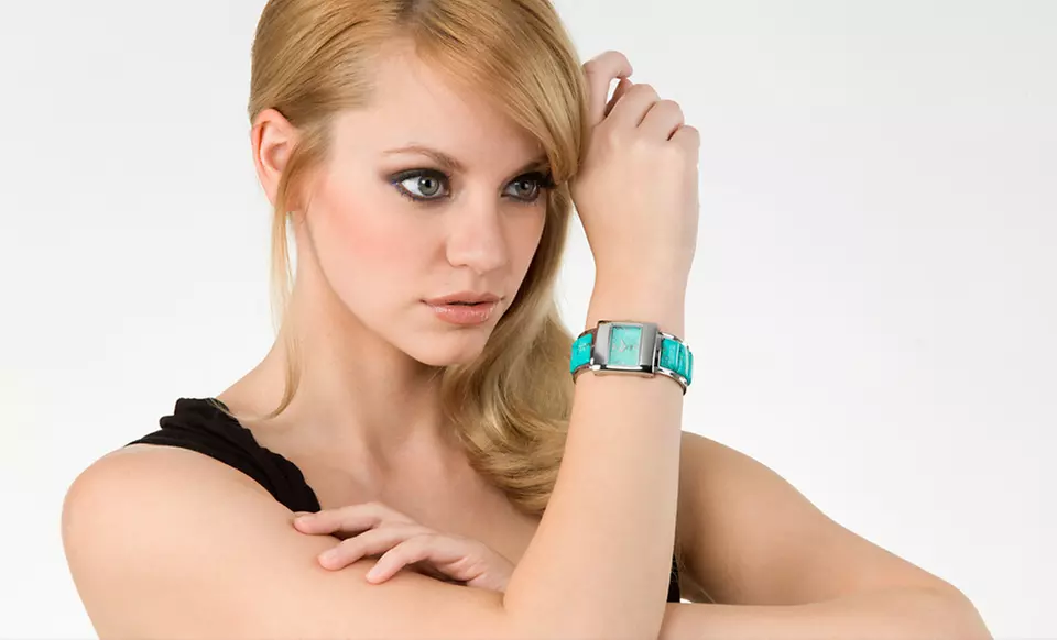 $21.99 for a Genoa Women's Gemstone-Cuff Watch ($100 List Price). Three Options Available. Free Shipping and Returns. - Second Medium