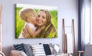 Personalised Canvas in Choice of Sizes from Photo Gifts