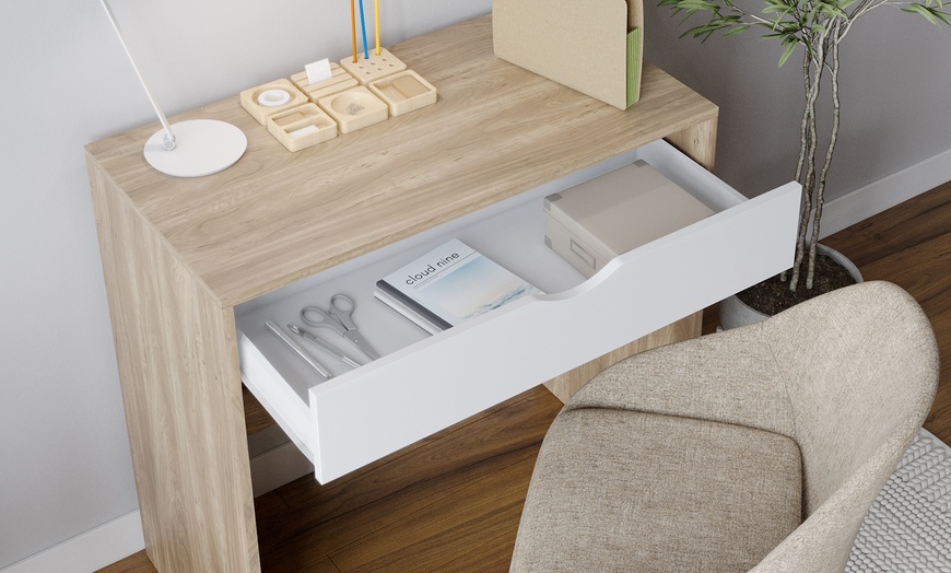 Image 10: Compact Design Desk with Drawer