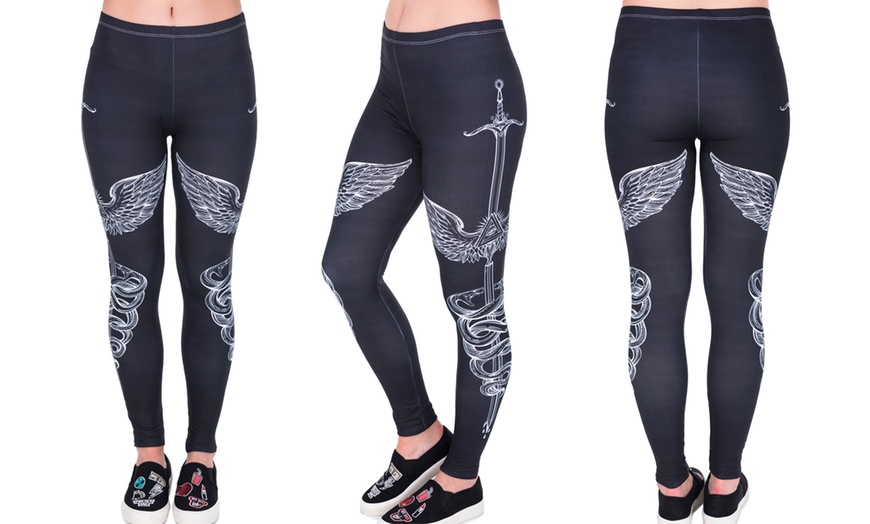 Image 19: Kukubird Novelty Leggings