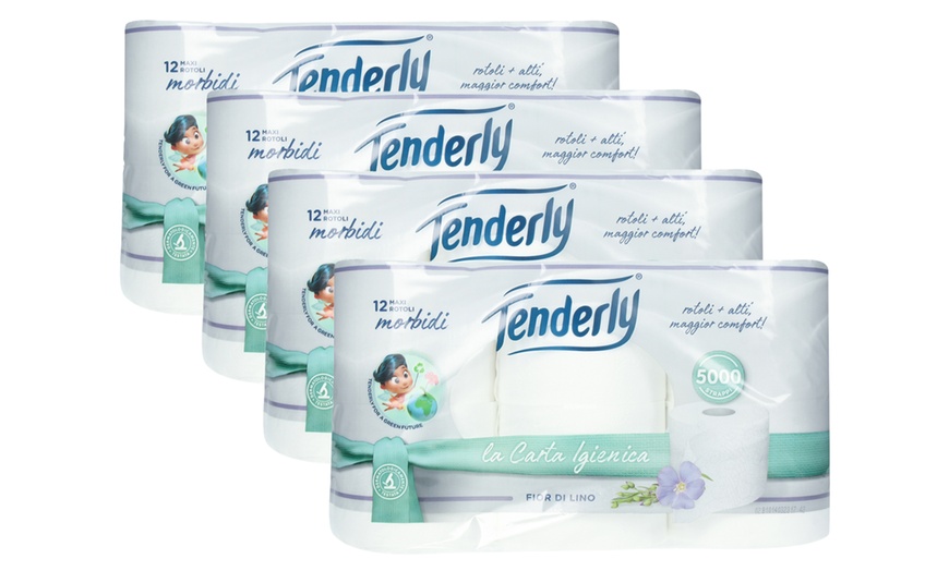 Image 3: 48 rotoli di carta igienica Fior di lino Tenderly