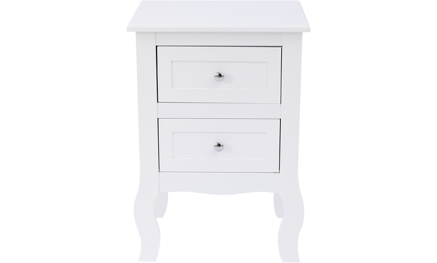 Image 7: Two-Drawer Bedside Table