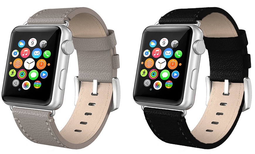 Image 13: Leather Strap for Apple Watch