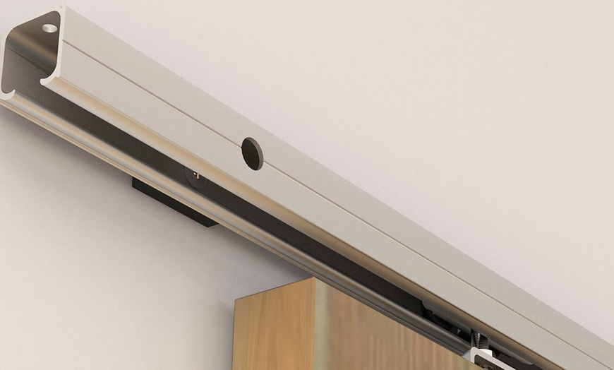 Image 9: Homcom Barn Sliding Door Kit