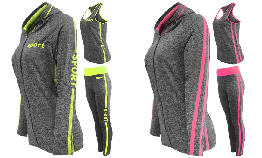 Image 1: Three-Piece Activewear Set