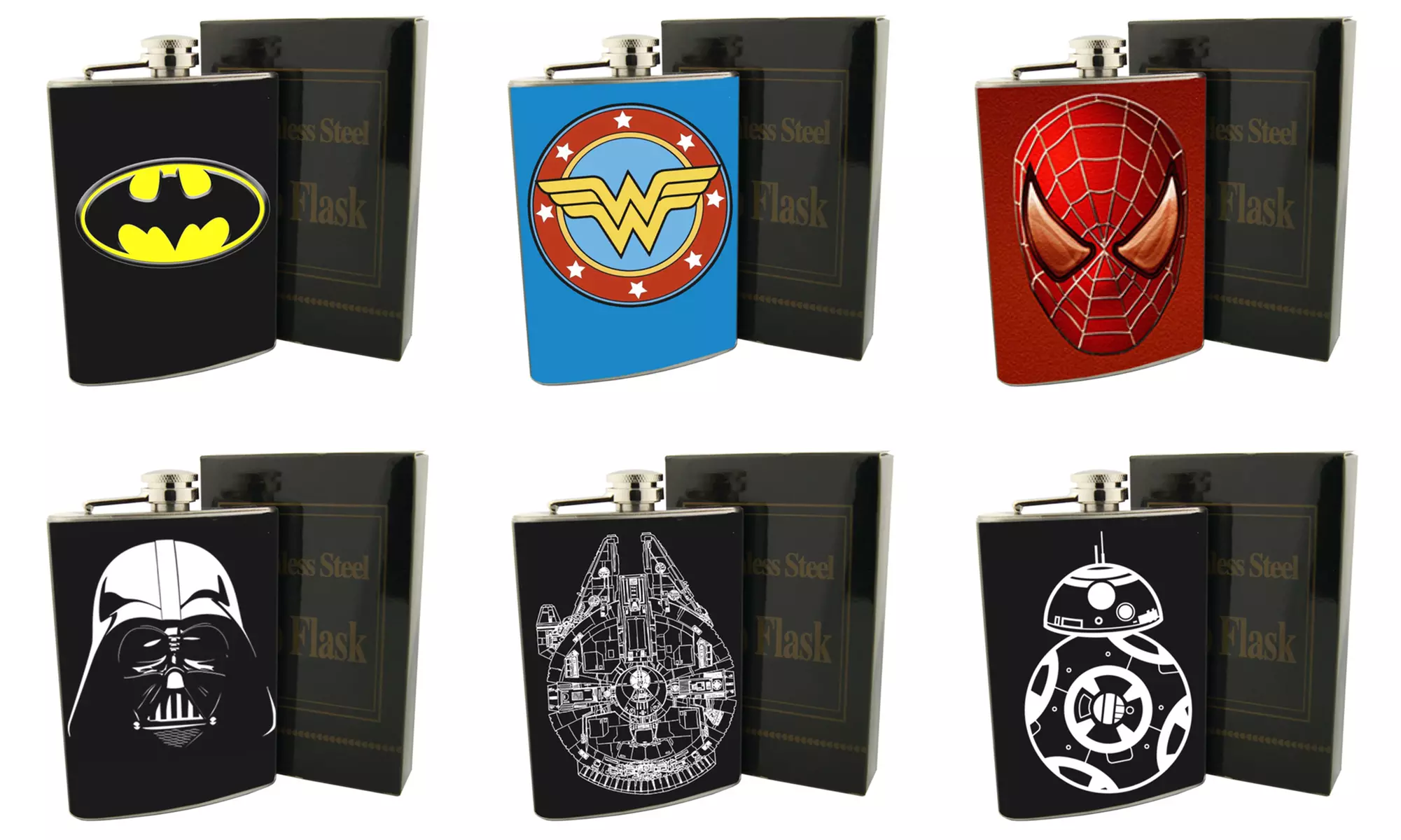 Star Wars and Superhero Stainless Steel Flasks - Primary Image