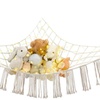Image 2: Tassels Boho Plush Toy Hammock with String Light