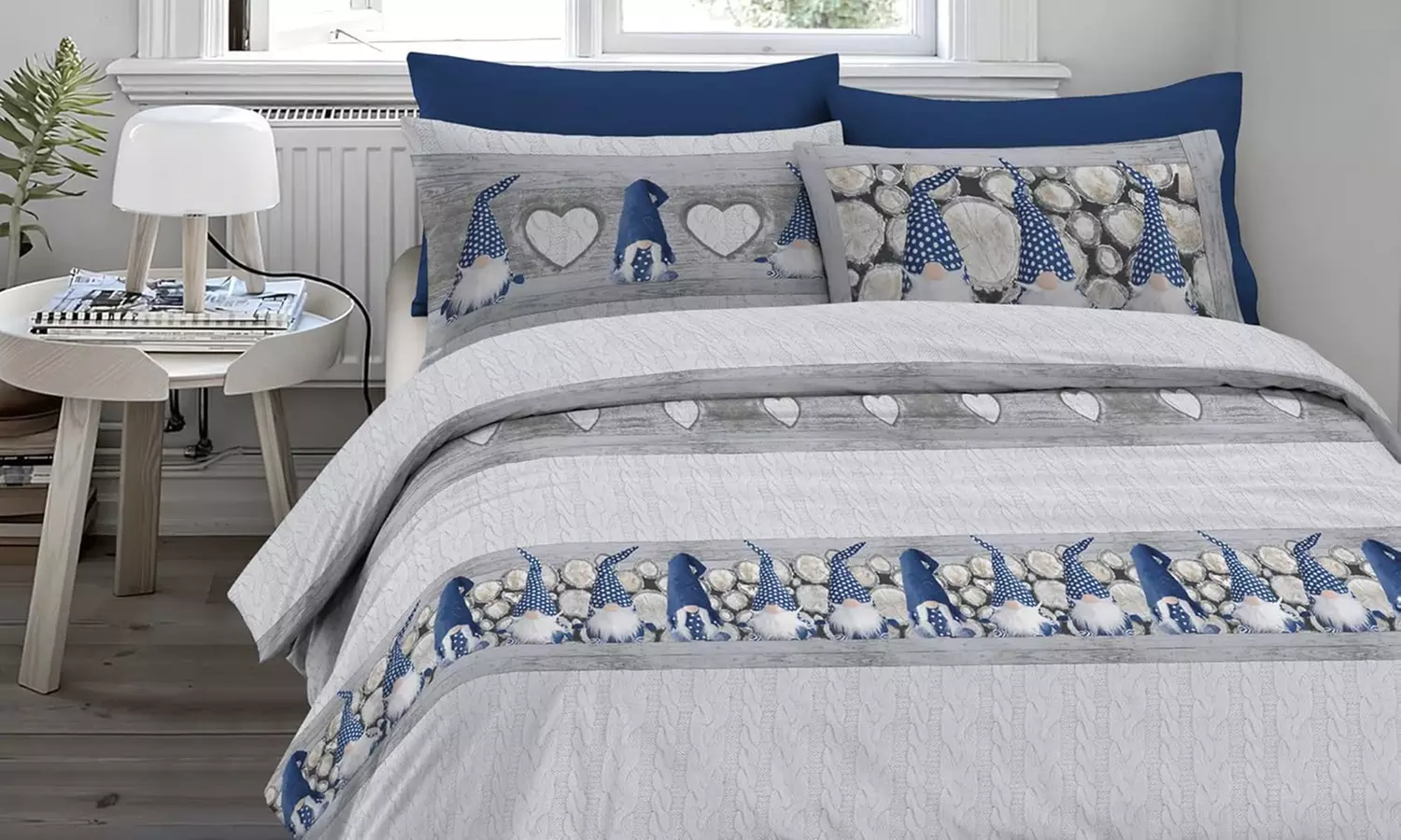 Juego de funda nórdica de franela 100 % algodón con fundas de almohada