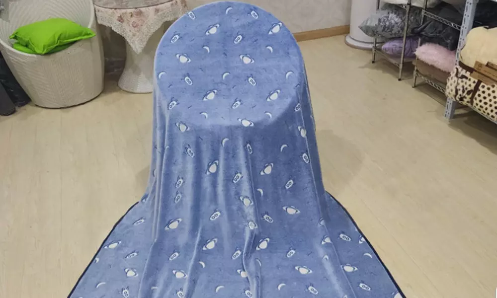 Plaid fluorescent motifs espace - Primary Image