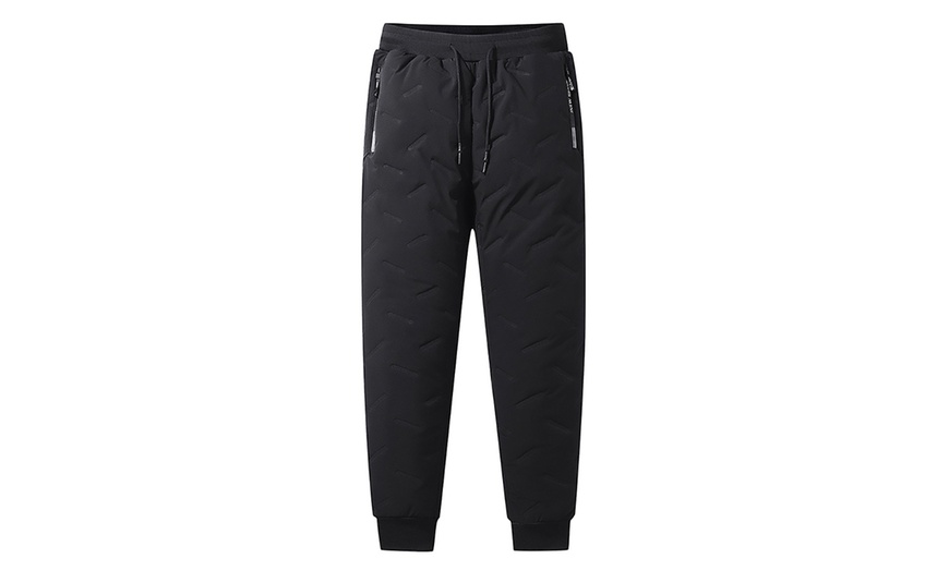 Image 3: Men's Fleece-Lined Sweatpants