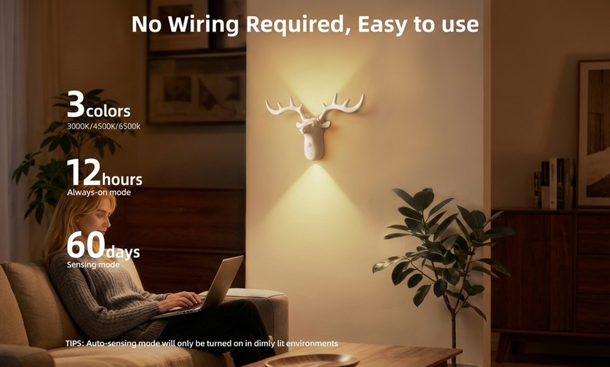 Image 4: Deer-Shaped Motion Sensor Light 