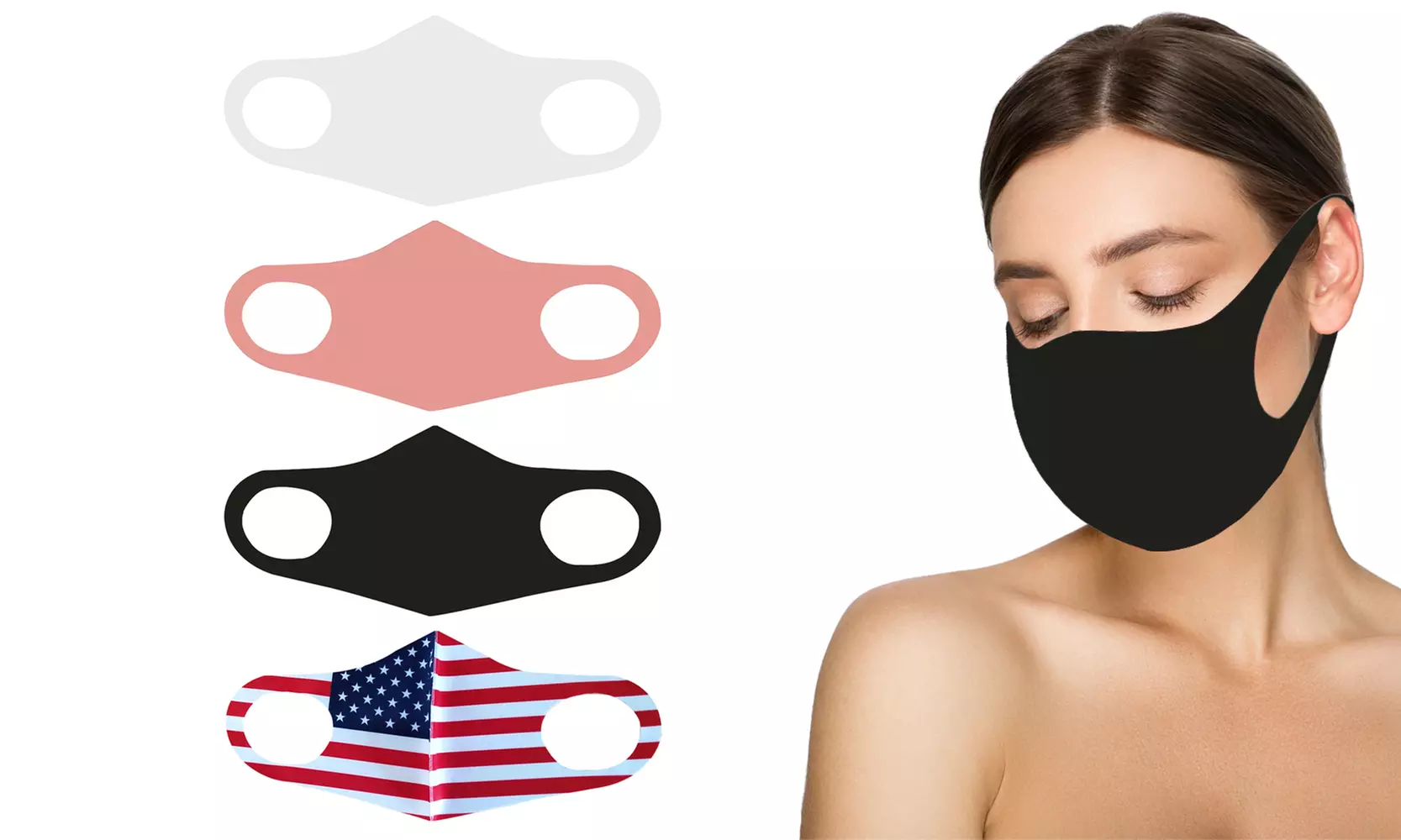 Washable and Reusable Non-Medical Face Masks (5- or 10-Pack) - Primary Image