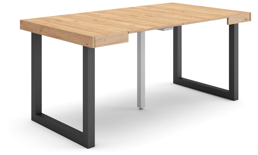 Image 3: Table console extensible avec pieds en bois massif