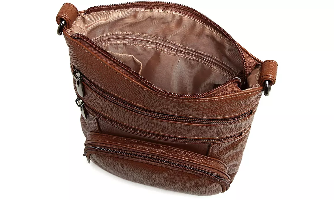 Miss Lulu Multi-Pocket Crossbody Bag Phone Bag Change Pocket