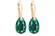 1, 2 ou 3 paires de boucles d'oreilles en argent sterling ornées de cristaux en forme de poire Swarovski® - Second Medium