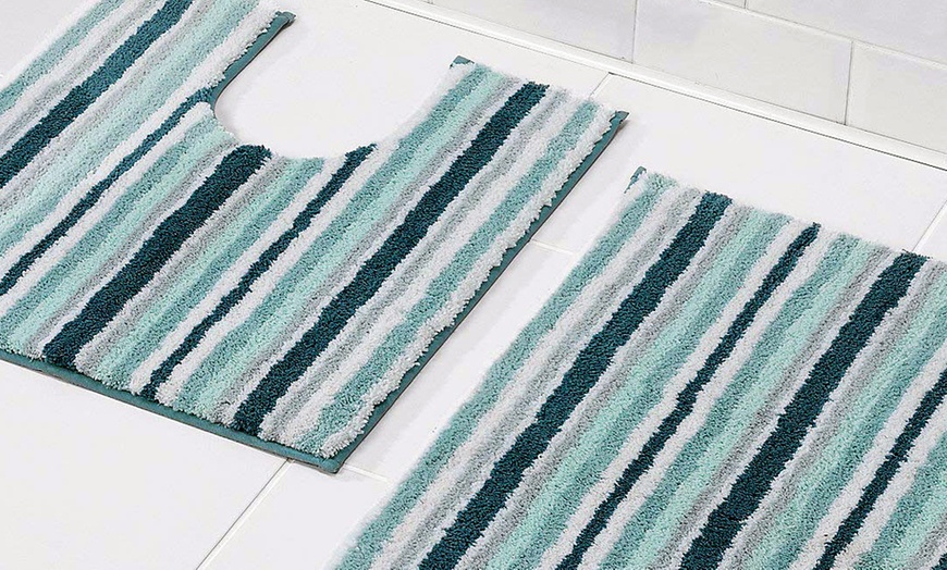 Image 10: Striped Bath Mat