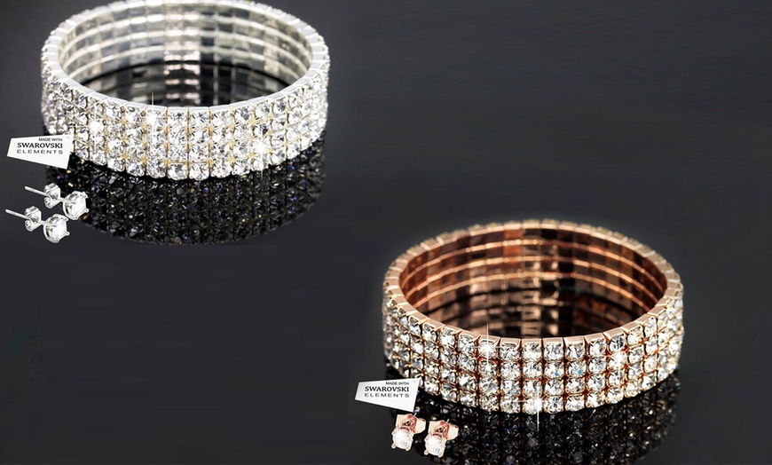 Image 6: Bracelet and Earrings Set with Crystals from Swarovski®