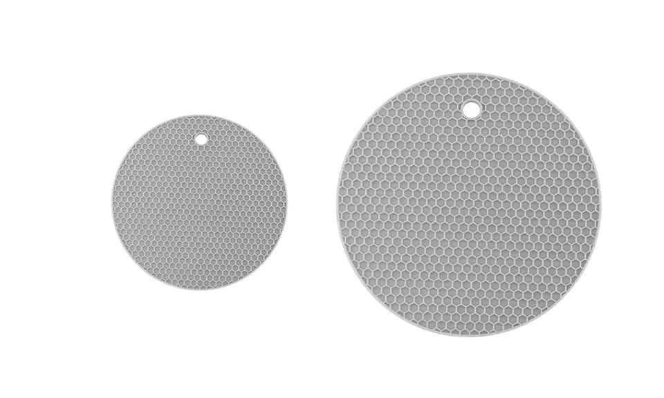 1x oder 2x hitzebeständiger und rutschfester Silikon-Untersetzer