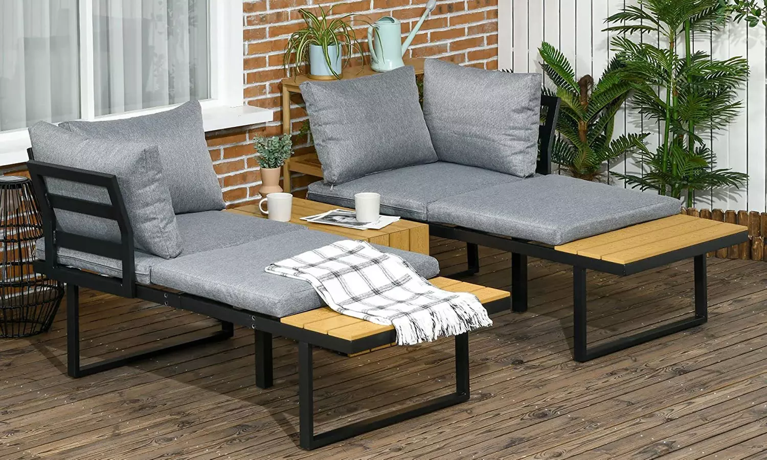 Outsunny Three-Piece Garden Furniture Set - Primary Image