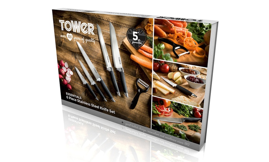 Image 6: Tower Six-Piece Knife Set