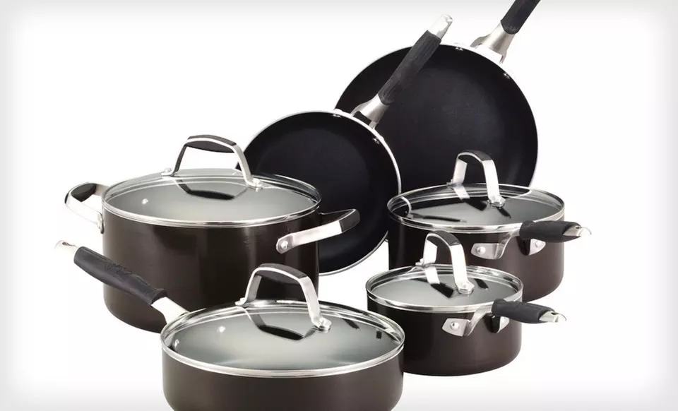 $99 for a Guy Fieri 10-Piece Cookware Set in Blue, Graphite, or Red ($199.99 List Price). Free Shipping and Returns. - Second Medium