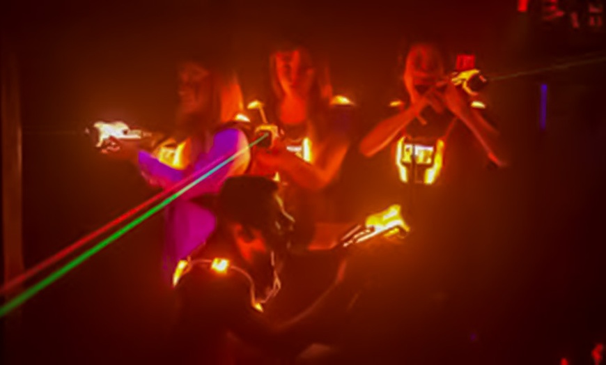 Image 1: Laser Tag Two Games or Kids Club for One, Two, Four, or Six Players