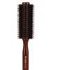 Image 2: Natural Boar Bristle Round Comb Hair Brush with Natural Wood Handle