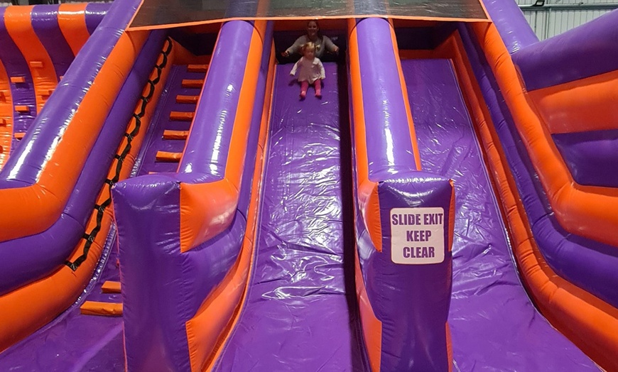 Image 3: Bounce into Fun: Inflatable Park Entry for Up to  Four People!