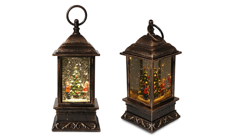 Image 7: One or Three LED Decorative Christmas Snow Lanterns