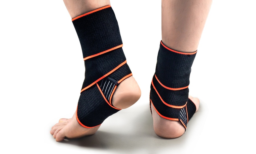 Image 1: Adjustable Strap Ankle Support