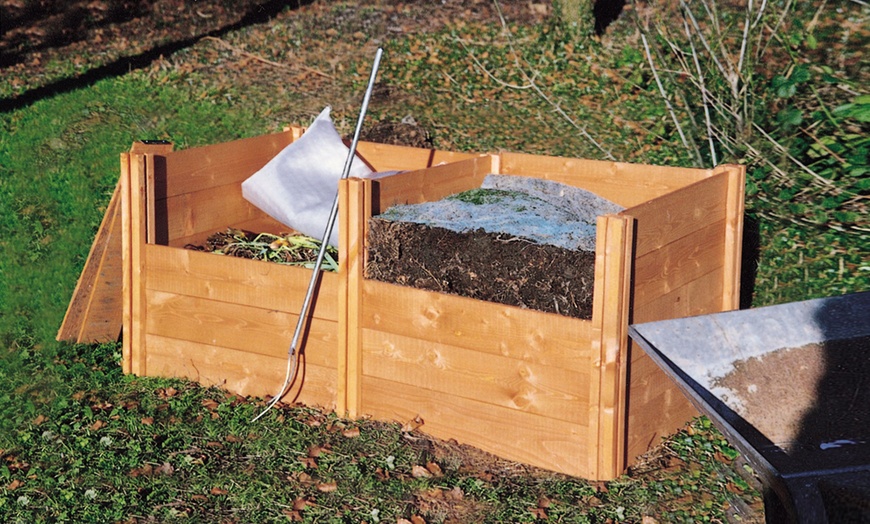 Image 1: Modular Wooden Compost System