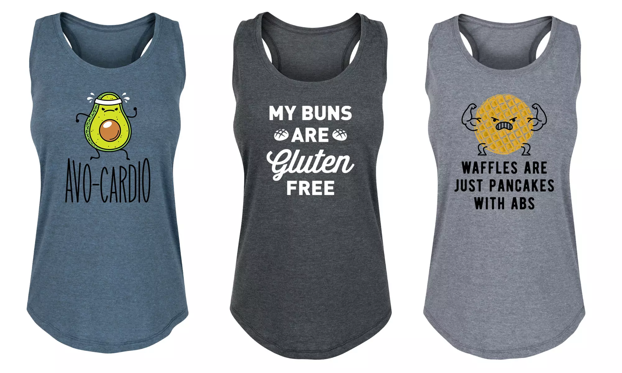 Instant Message: Foodie Inspired Women's Workout-Theme Tank. Plus Sizes Available. - Primary Image