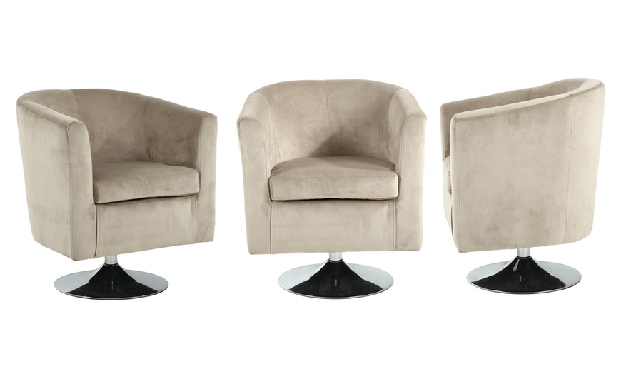 Image 2: Swivel Tub Chair