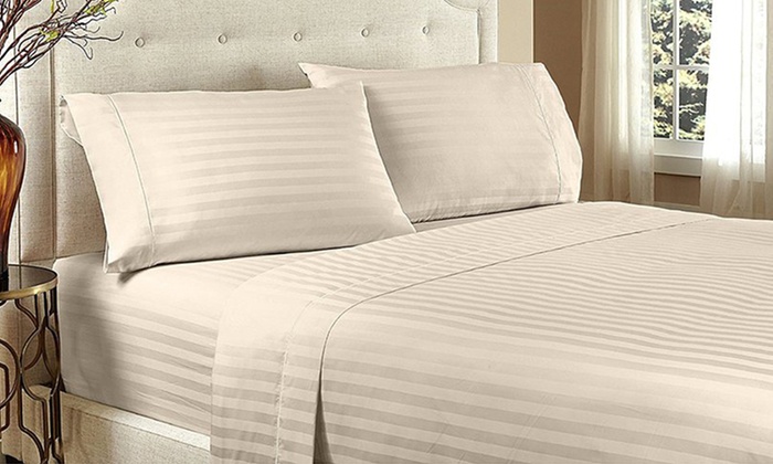 Ultra-Soft Stripe Bed Sheet Set | Groupon