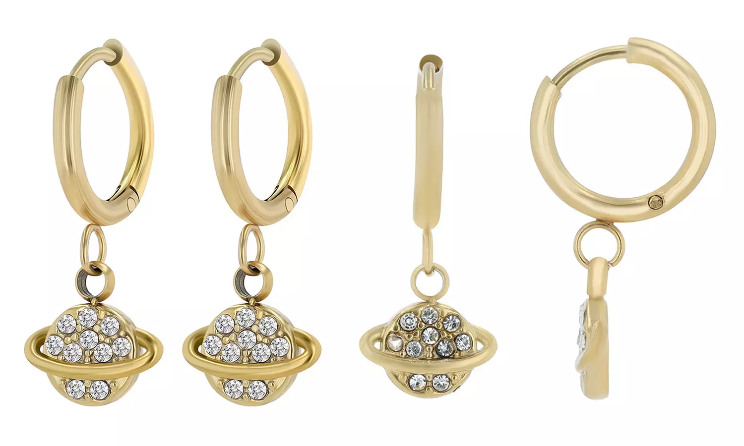 Akzent EDS Creolen mit Anhänger nach Wahl in Gold oder Silber