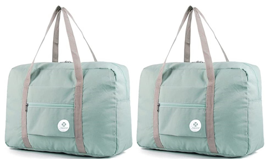 Image 5: One or Two Foldable Travel Holdall Carry-On Duffle Bags