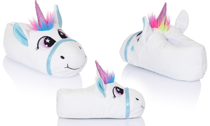 Image 4: Girls' Unicorn Slippers