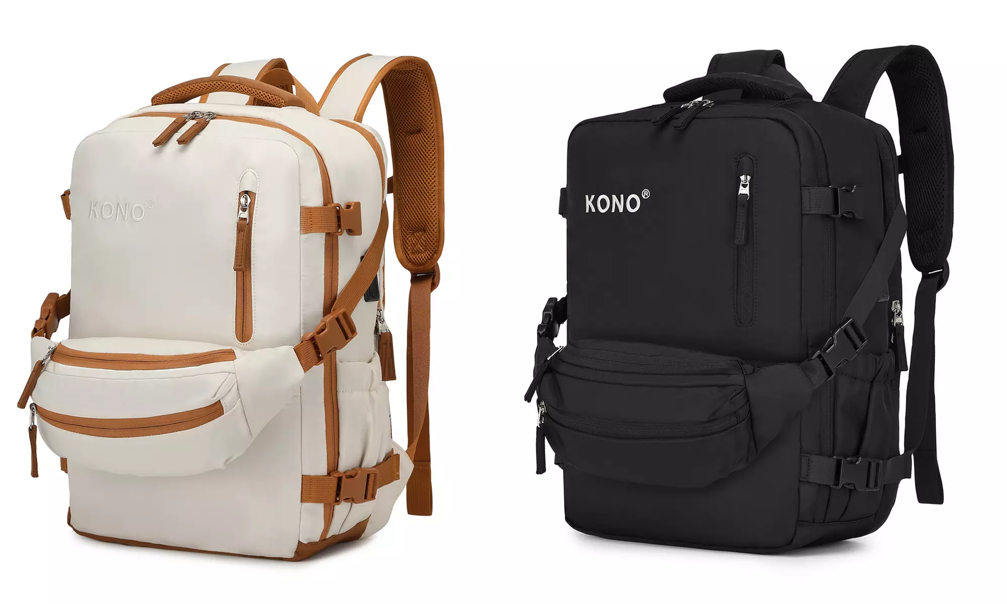 KONO 20L Multi-Function Travel Backpack With Detachable Waist Pack