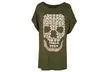 T-shirt femme tête de mort - Second Medium