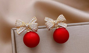 Red Bauble Earrings