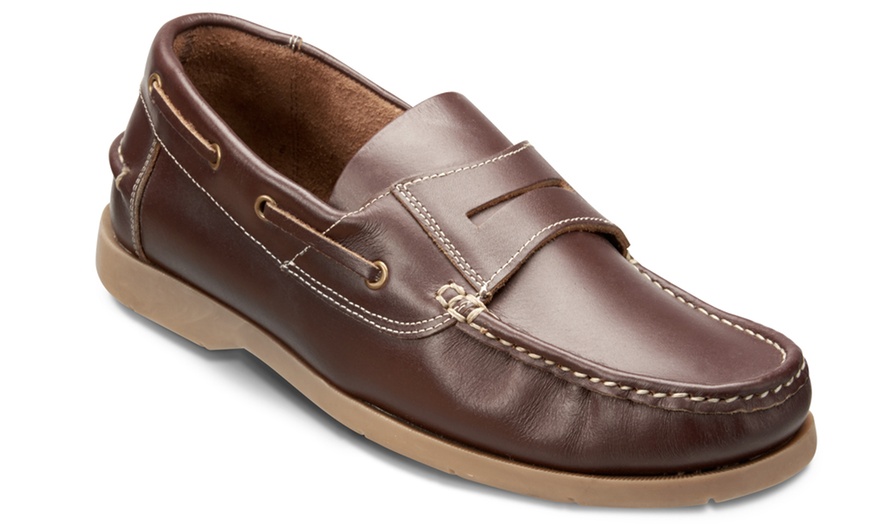 Image 3: Men's Leather Deck Shoes