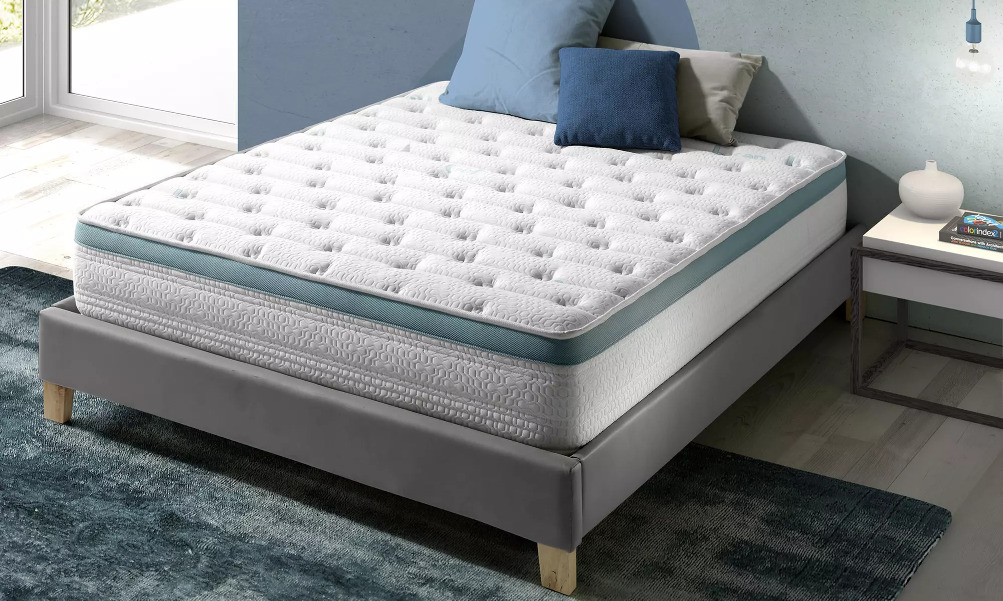 Black Friday matelas "Feran Ice", hauteur de 22 cm avec 1 cm de viscogel 65 kg/m³, taille au choix - Primary Image