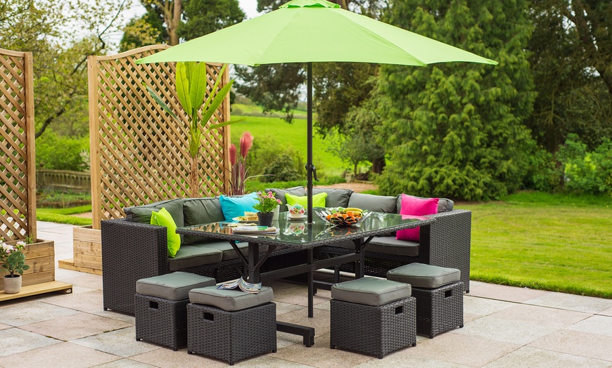 Image 5: Yakoe Corner Rattan Cube Set