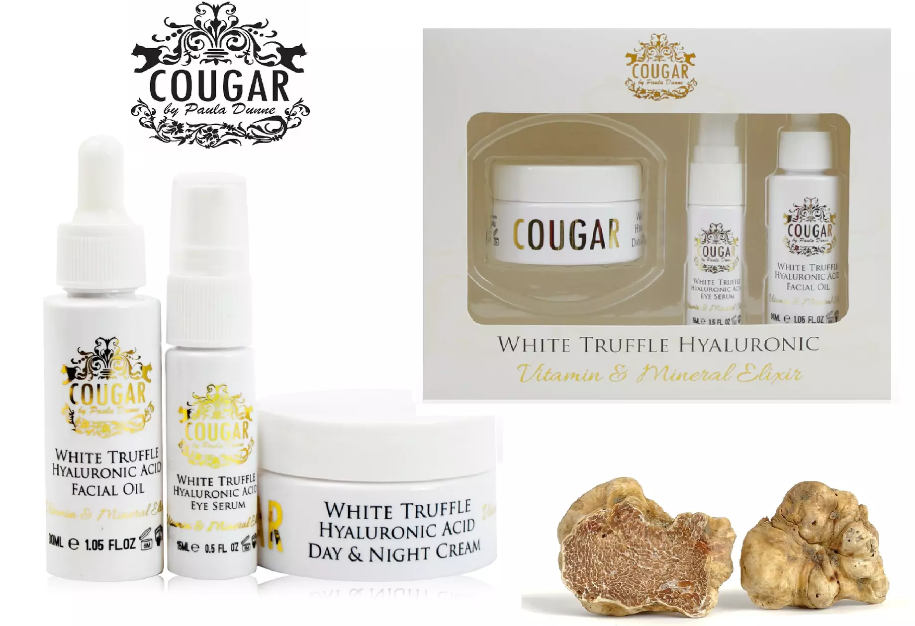 Cougar White Truffle Hyaluronic Acid Set (3-Piece) - Primary Image