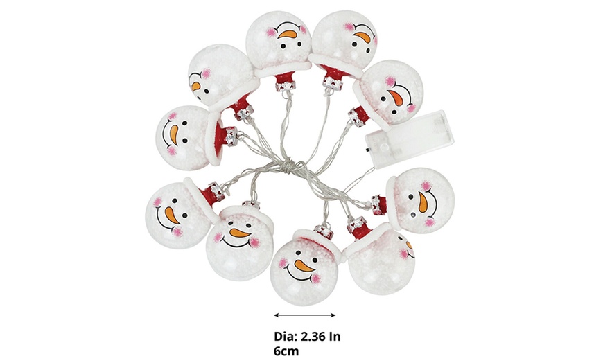 Image 3: Weihnachtliche Schneemann-Lichterkette