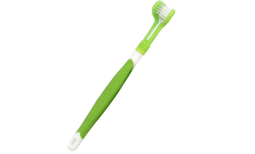 Image 2: Three-Sided Pet Toothbrush