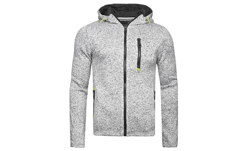 Image 2: Men's Reflective Full-Zip Hoodie