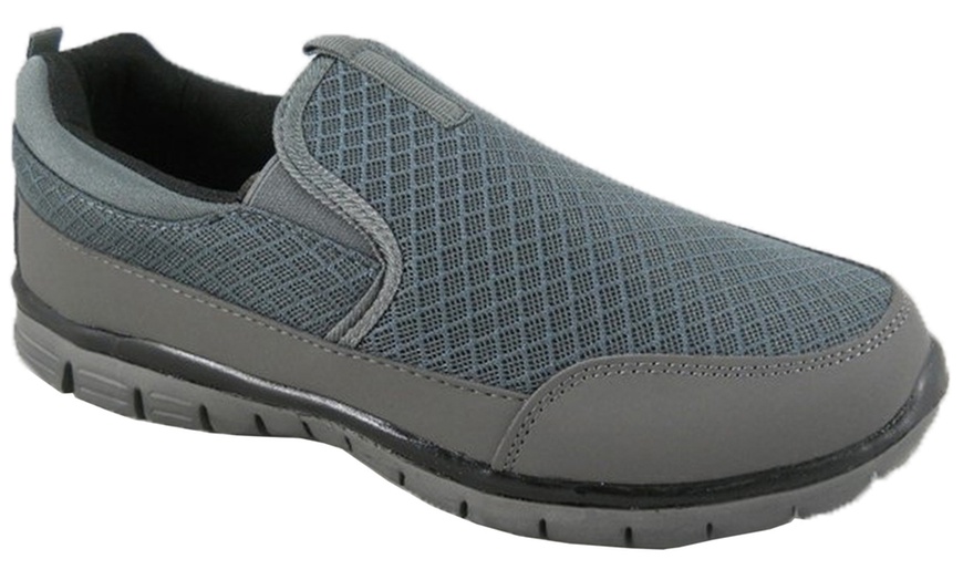 Image 3: Men's Slip-On Mesh Trainers